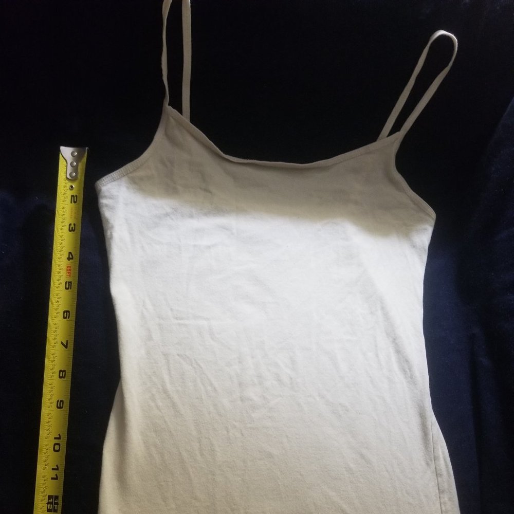 Adjustable spaghetti strap Arizona beige camisole, sz M, VGUC